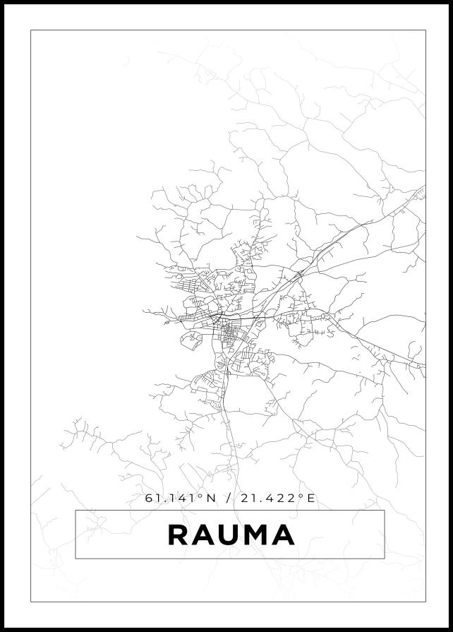 Bildverkstad Map - Rauma - White Poster