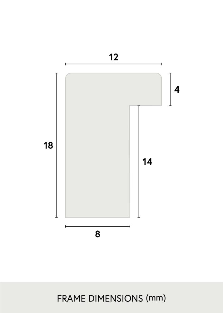 Ram med passepartou Frame Oslo Oak 50x70 cm - Picture Mount White 42x59.4 cm (A2)