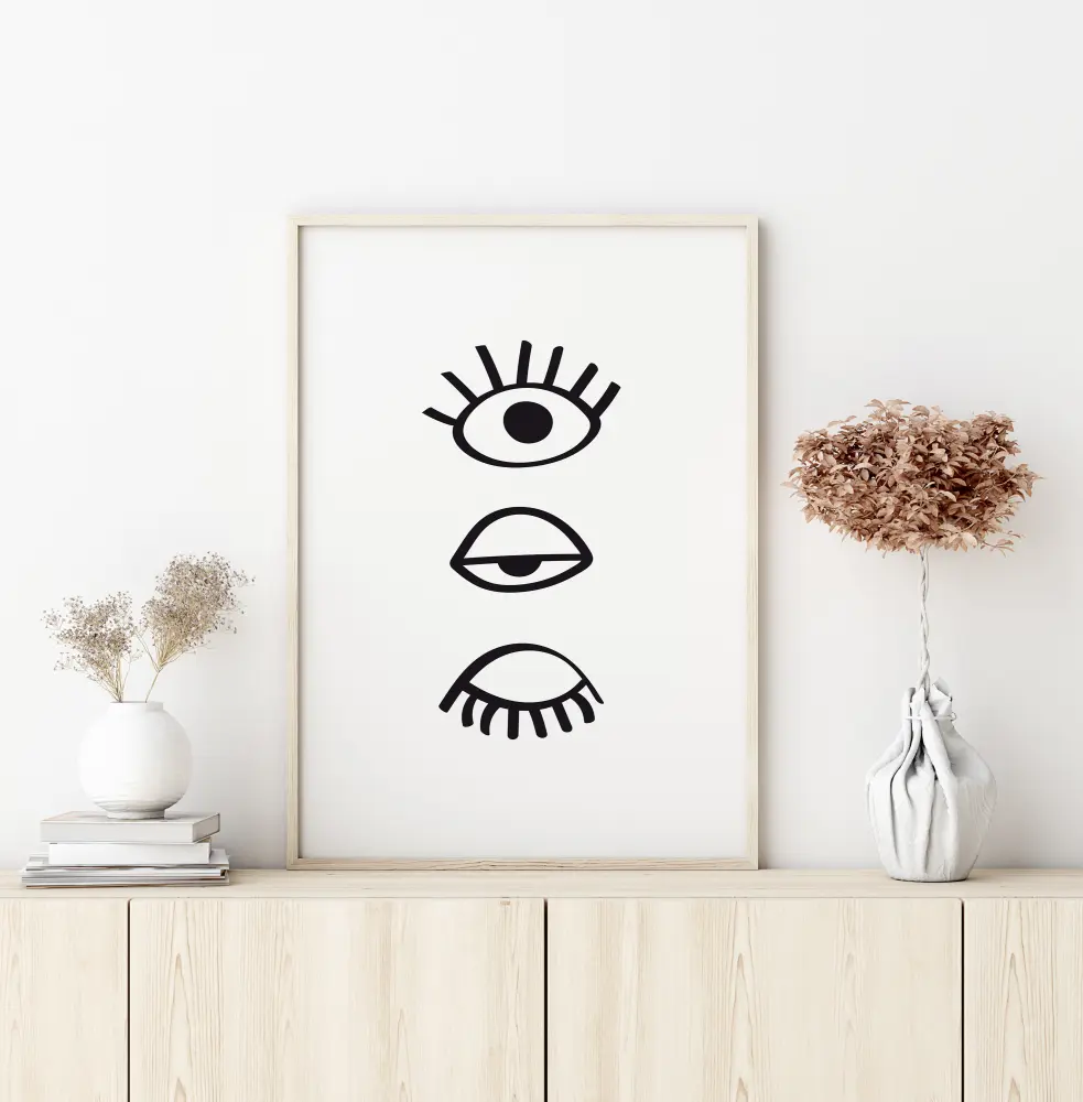 Bildverkstad Three Eyes Line Poster