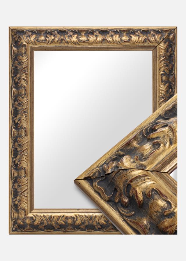 Ramverkstad Mirror Odin Gold/Red - Custom measurements