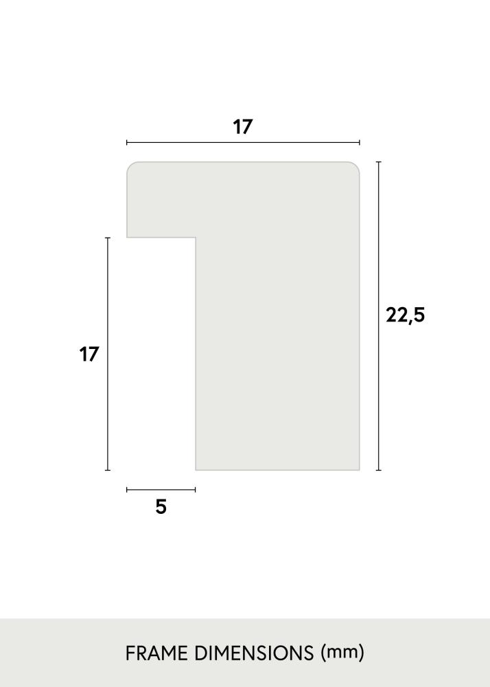 Ram med passepartou Frame Grimsåker Oak 40x50 cm - Picture Mount White 29,7x42 cm (A3)