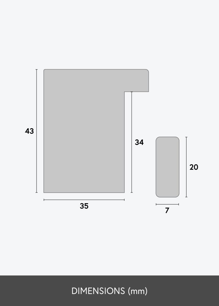 Ramverkstad Mirror Boxholm White - Custom Size