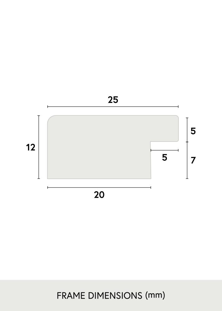 Ram med passepartou Frame Trendline Black 70x70 cm - Picture Mount White 60x60 cm