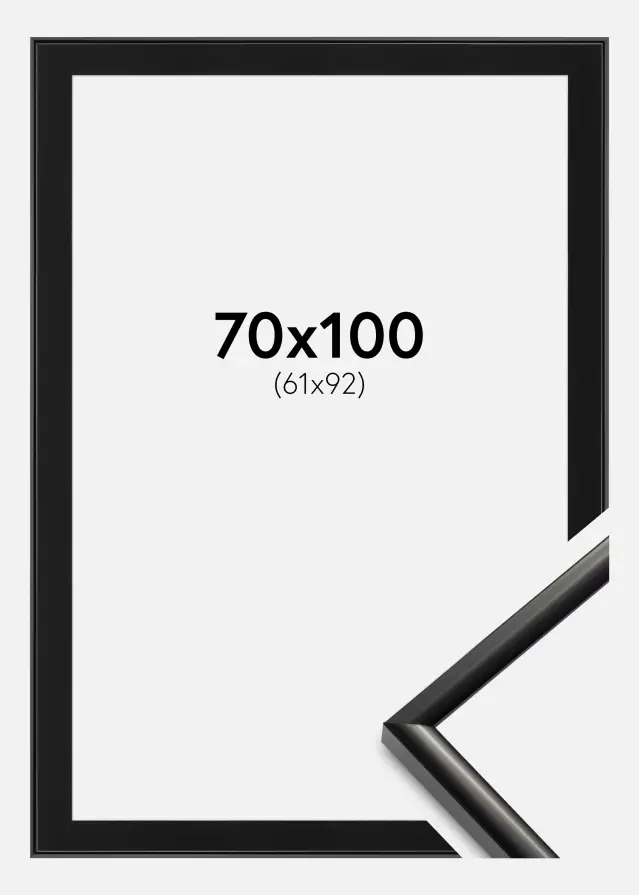 Ram med passepartou Frame New Lifestyle Black 70x100 cm - Picture Mount Black 62x93 cm