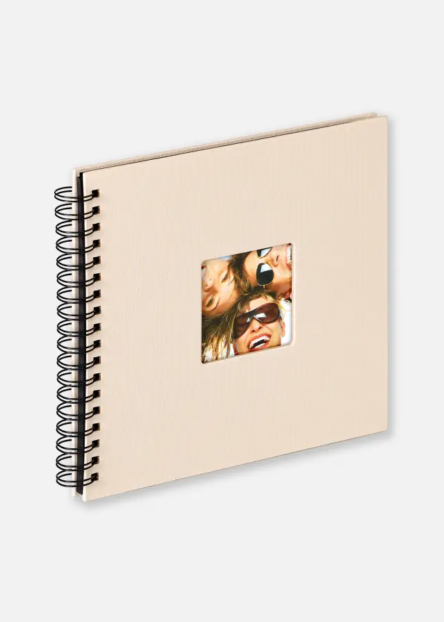 Walther Fun Spiral bound album Sand - 26x25 cm (40 Black pages / 20 sheets)