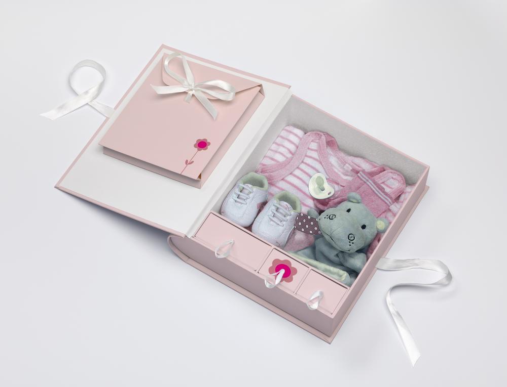 Walther Baby Animal Present box Pink 27x24 cm