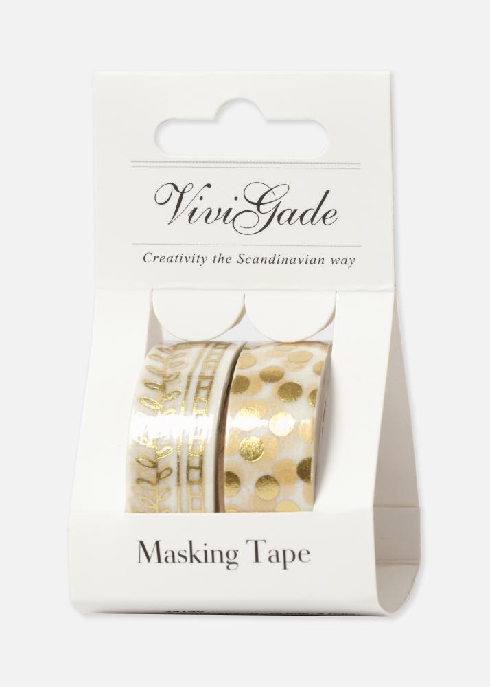 Creativ Company Washi Tape Gold Patterns and Dots 2-Pack