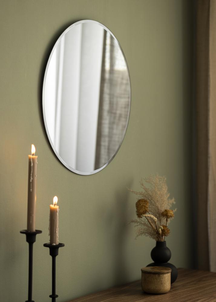 KAILA KAILA Round Mirror Dark Smoked Grey Deluxe 50 cm Ø