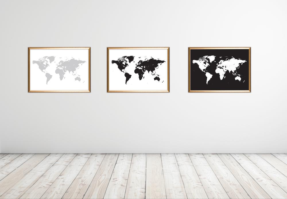 Bildverkstad World map White Poster