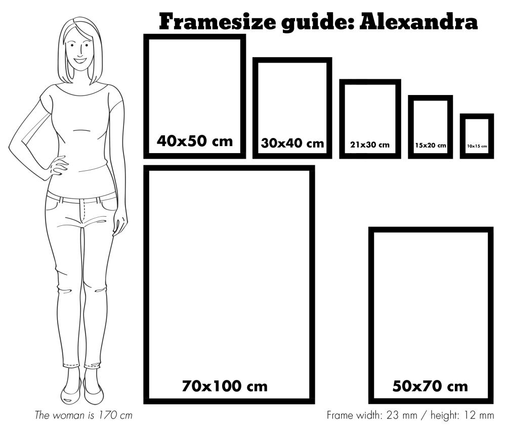 Estancia Frame Alexandra Acrylic Glass Black 61x91.5 cm