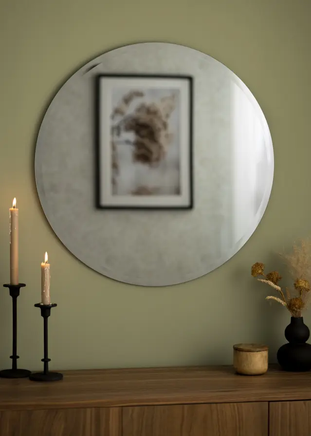 KAILA KAILA Round Mirror Dark Smoked Grey Deluxe 70 cm Ø