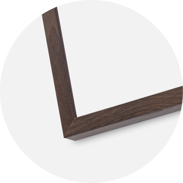 Ram med passepartou Frame E-Line Walnut 30x40 cm - Picture Mount White 21x29,7 cm (A4)