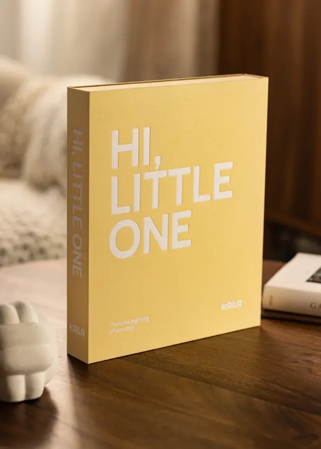 KAILA KAILA HI LITTLE ONE Yellow - Coffee Table Photo Album (60 Black Pages)