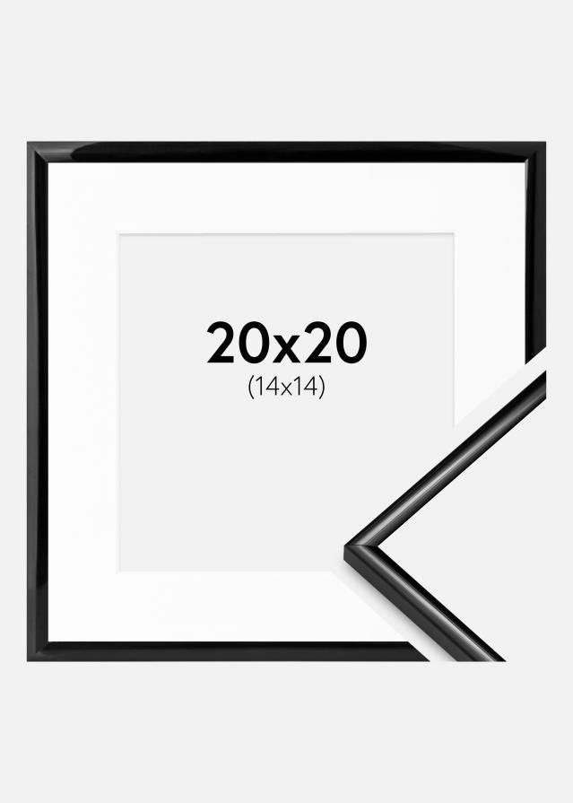 Ram med passepartou Frame Scandi Black 20x20 cm - Picture Mount White 15x15 cm