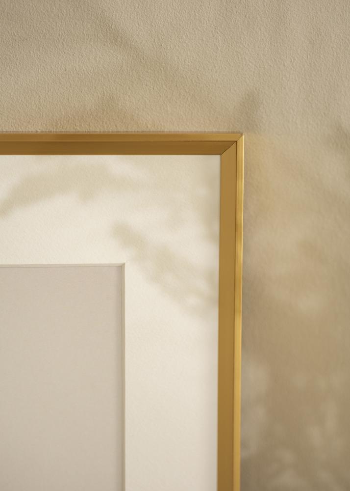 Ram med passepartou Frame Desire Gold 40x50 cm - Picture Mount White 29.7x42 cm (A3)