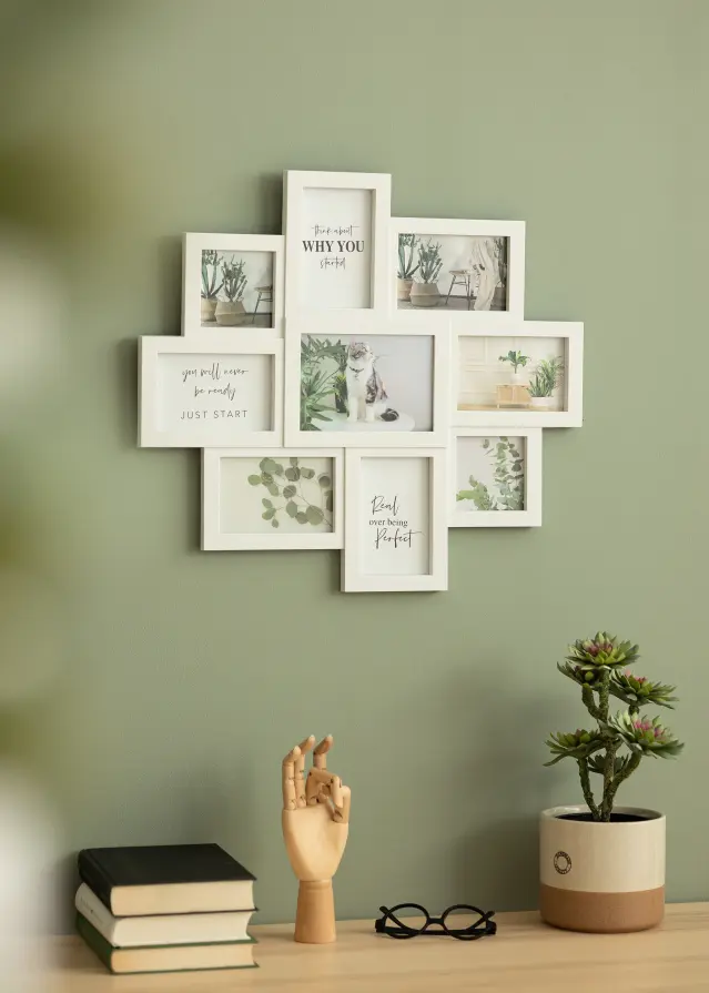 BGA Living Collage Frame White - 9 Pictures