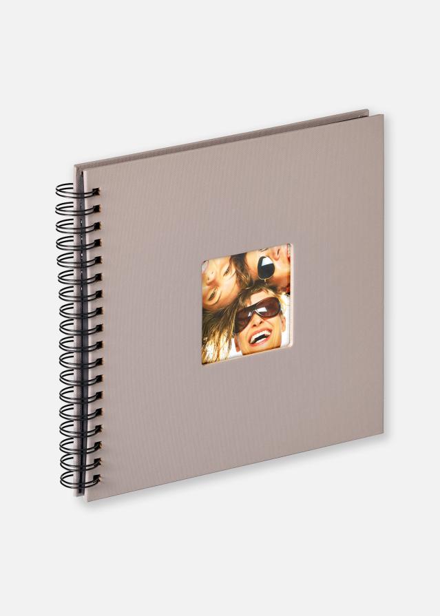 Walther Fun Spiral bound album Grey - 26x25 cm (40 Black pages / 20 sheets)