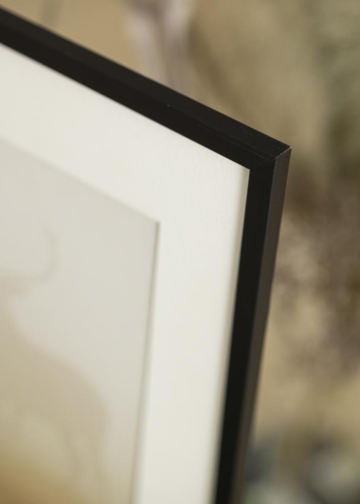 Ram med passepartou Frame Edsbyn Acrylic Glass Black 42x59.4 cm - Picture Mount White 25x38 cm