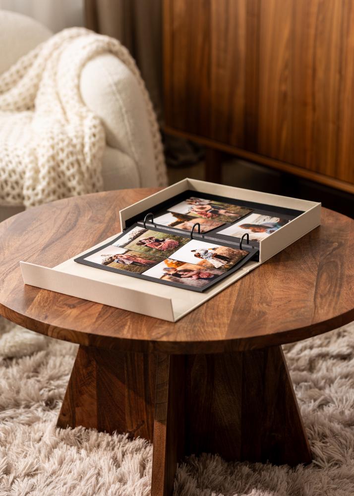 BGA KAILA OUR WEDDING Creme - Coffee Table Photo Album (60 Black Pages)