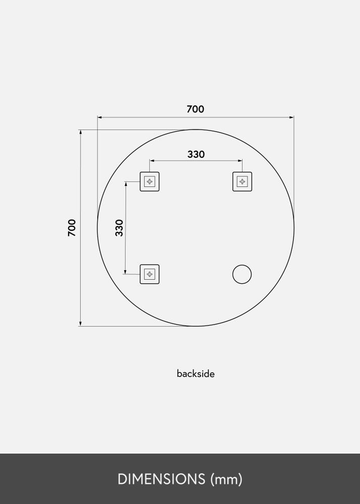 KAILA KAILA Round Mirror Deluxe 70 cm Ø