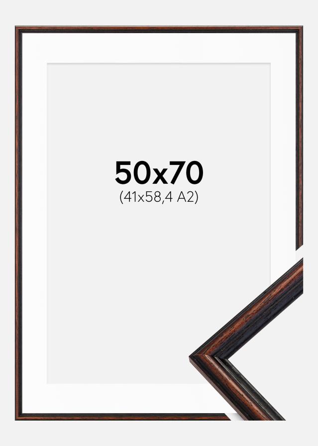Ram med passepartou Frame Horndal Walnut 50x70 cm - Picture Mount White 42x59,4 cm (A2)