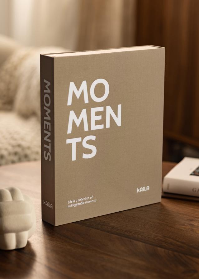 KAILA KAILA MOMENTS Grey - Coffee Table Photo Album (60 Black Pages)