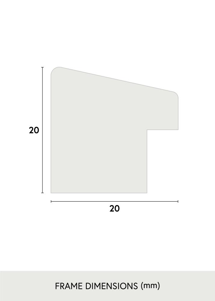 Ram med passepartou Frame Fiorito Dark Grey 50x70 cm - Picture Mount White 40x60 cm