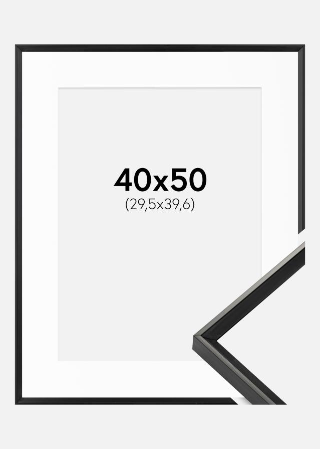 Ram med passepartou Frame Desire Black 40x50 cm - Picture Mount White 12x16 inches