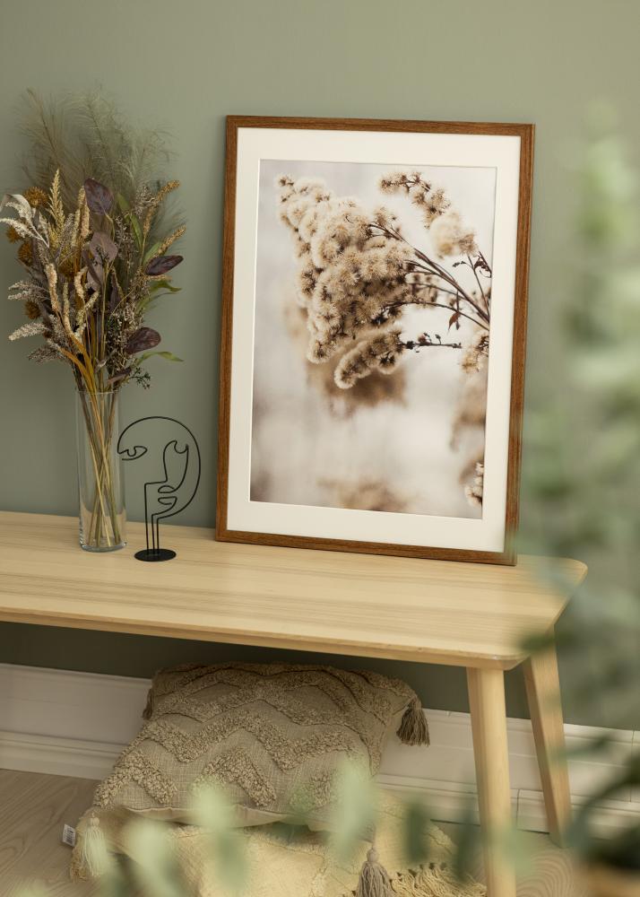 Ram med passepartou Frame Stilren Warm Brown 30x40 cm - Picture Mount White 21x29.7 cm (A4)