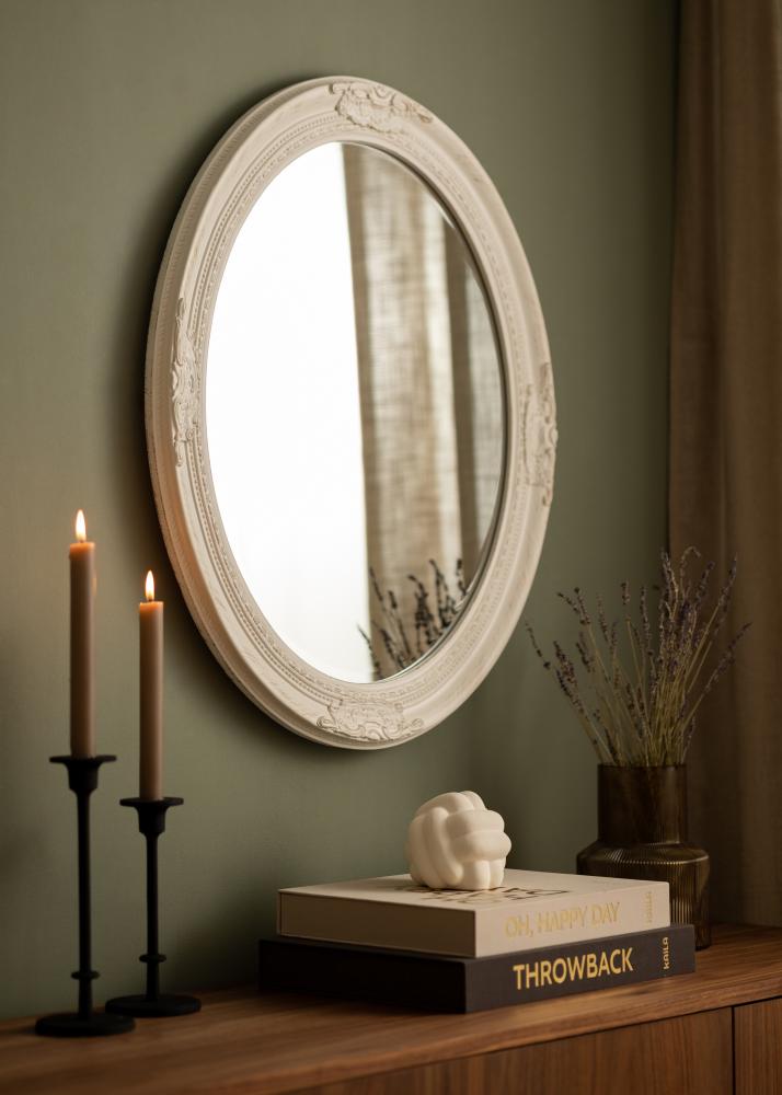 Artlink Mirror Antique White Oval 63x73 cm