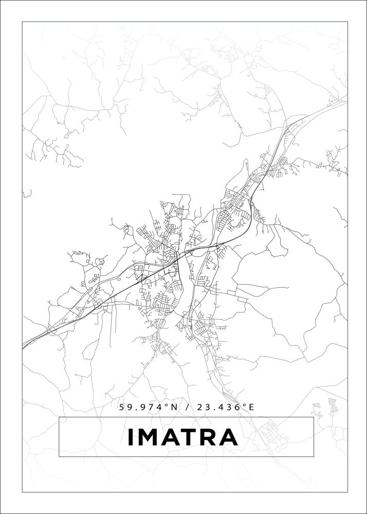 Bildverkstad Map - Imatra - White Poster