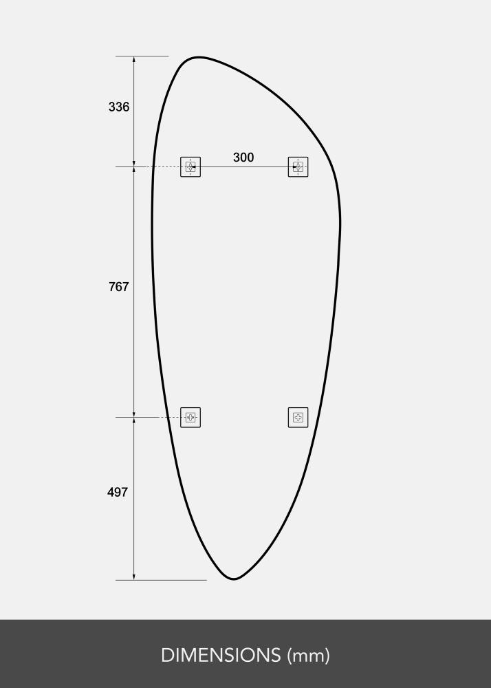 BGA Mirror Obelisk 160x57 cm