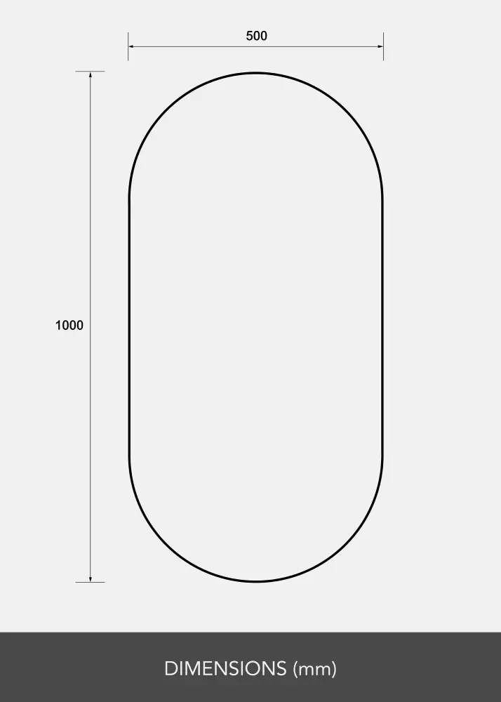 BGA Mirror Lozenge 50x100 cm