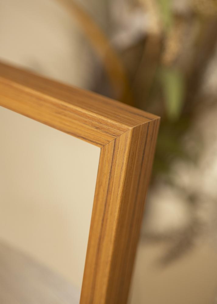 Ramverkstad Mirror Birch ö - Teak - Custom Size