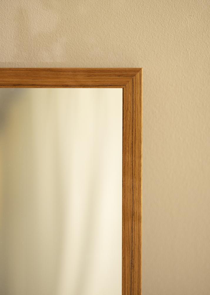 Ramverkstad Mirror Birch ö - Teak - Custom Size