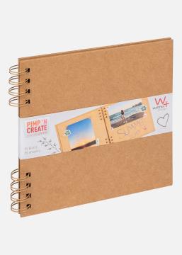 Walther PAC Spiral Album Brown - 18x18 cm (30 Brown pages / 15 sheets)