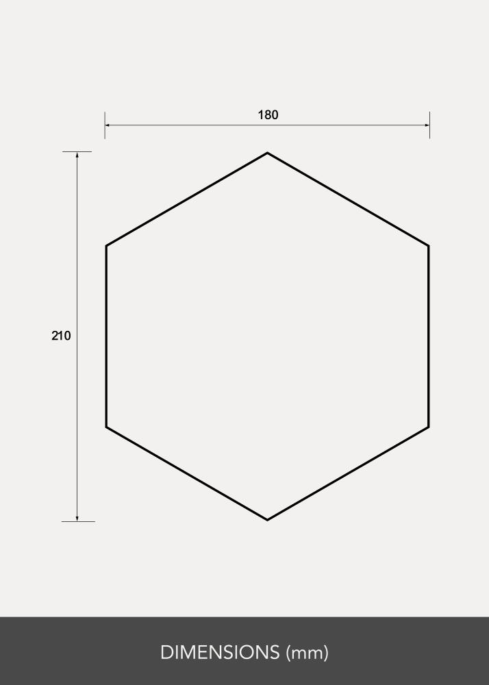 BGA Mirror Set Hexagon 18x21 cm - 5 St