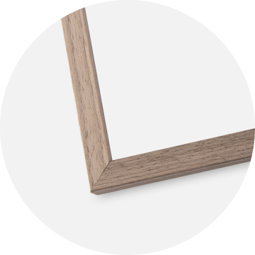 Ram med passepartou Frame Edsbyn Light Walnut 45x60 cm - Picture Mount White 12x18 inches