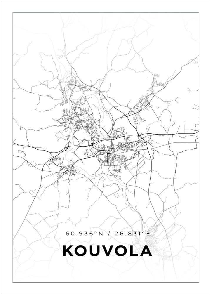 Bildverkstad Map - Kouvola - White Poster