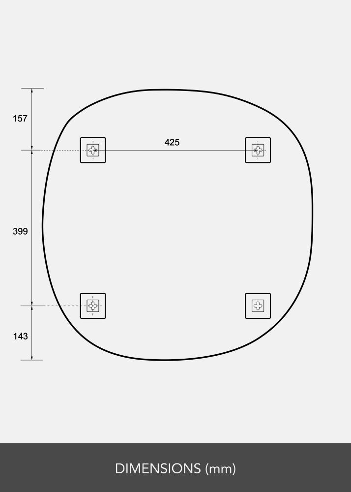 BGA Mirror Roundy I 70x70 cm