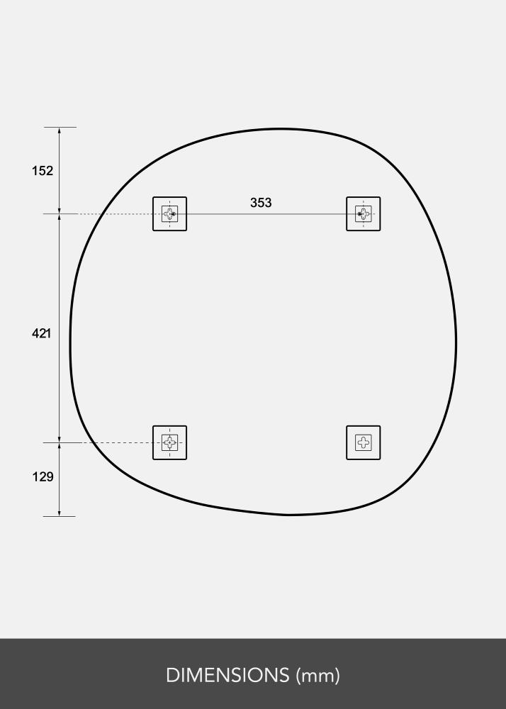 BGA Mirror Roundy II 70x70 cm