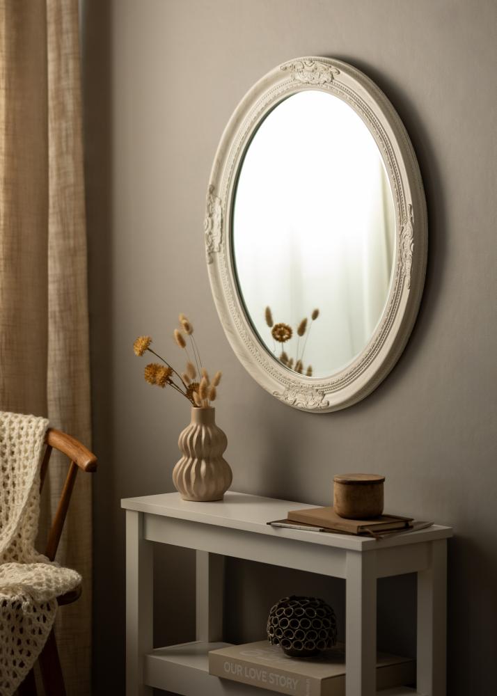 Artlink Mirror Antique White Oval 63x73 cm