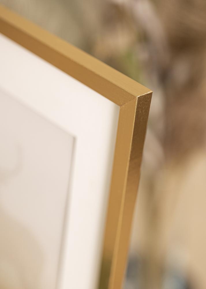 Ram med passepartou Frame Trendy Gold 50x70 cm - Picture Mount White 16x24 inches