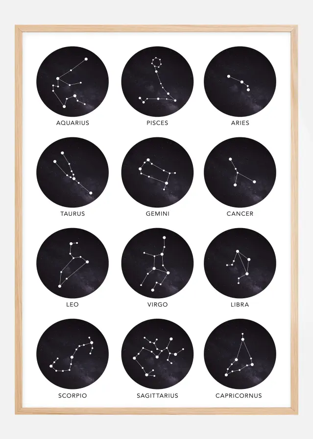 Bildverkstad Zodiac Signs Poster