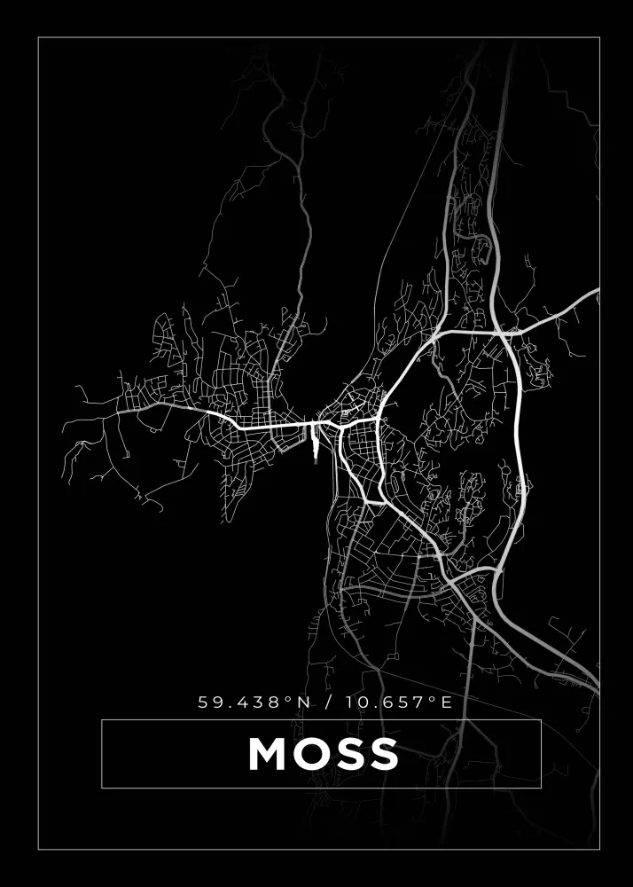 Bildverkstad Map - Moss - Black Poster