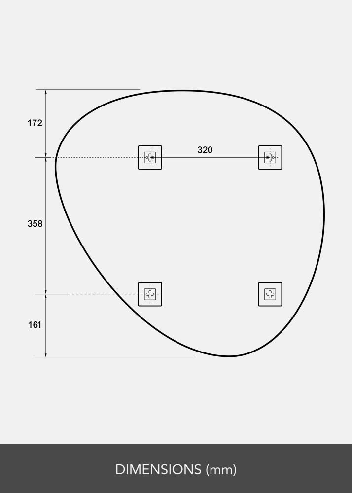 BGA Mirror Soft Triangle 70x70 cm