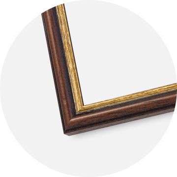 Ram med passepartou Frame Horndal Brown 50x60 cm - Picture Mount White 16x20 inches