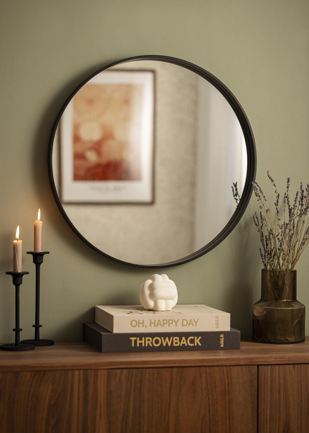 Product Image for Mirror Reflection Black 60 cm Ø