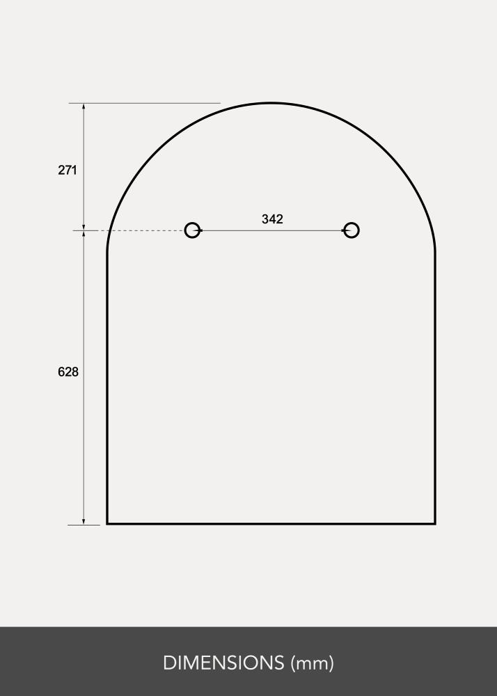 BGA Mirror Domed LED 70x90 cm