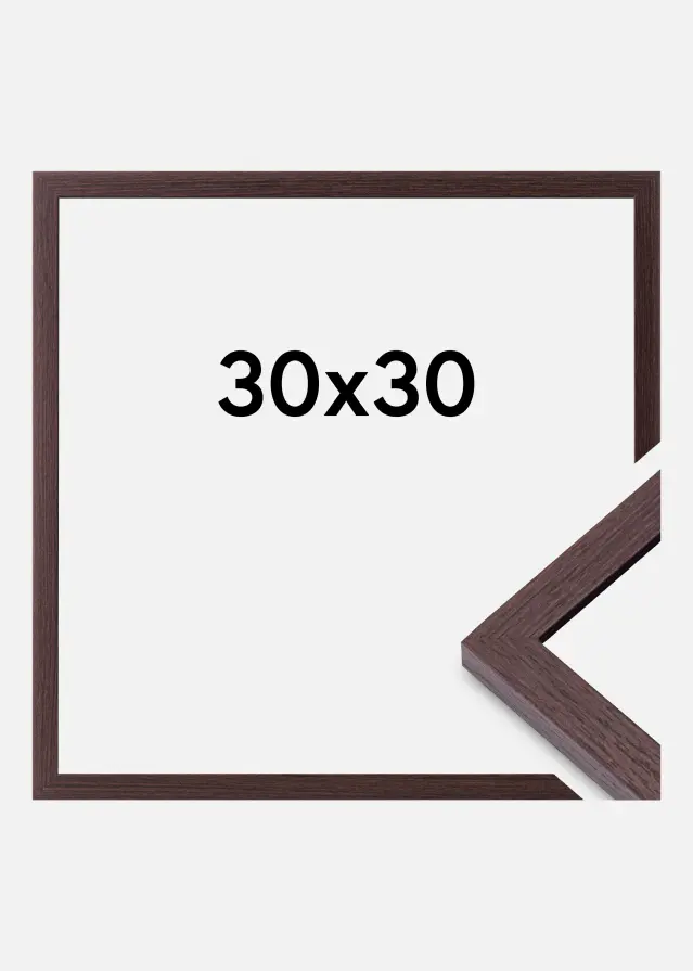 BGA Frame Modern Acrylic Glass Walnut 30x30 cm